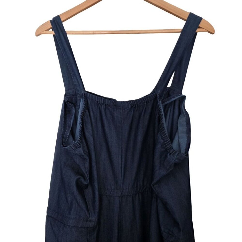 Women's - Lane Bryant Chambray Sleeveless Belted Zip-Front Jumpsuit, Size 24 L - Picture 10 of 14
